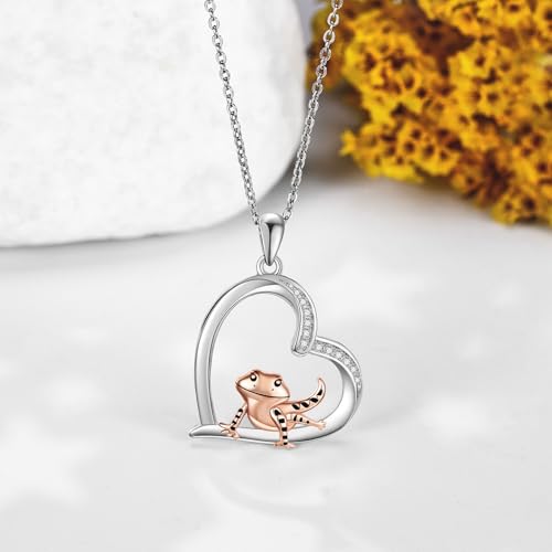 Bearded Dragon Sterling Silver Pendant Necklace - Lizard Jewelry Gifts for Women4