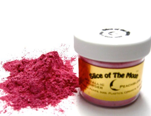 Slice of The Moon: Peach Blow Mica Powder 28g, Natural Mineral Mica, Cosmetic Grade for Lipstick Lip Gloss Bath Bombs Epoxy Resin Face Blush Powder Eye Pencil Dye Pigments Candle Making
