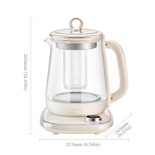 Tetera eléctrica Bear HK-5L15B05 1.5L vidrio y acero miniatura 2