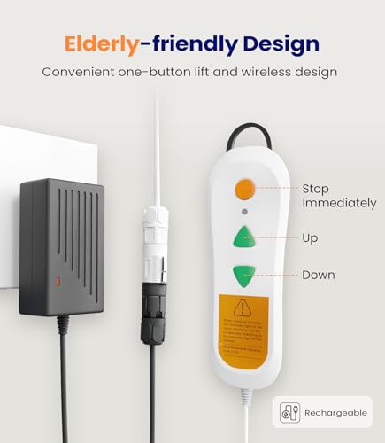 Image of MAIDeSITe Electric Chair Lift, Stand Up Independently from Floor, Collapsible Bath Lift with Non-Slip Suction Cups, Floor Lift for Elderly, Support Up to 300 LBS