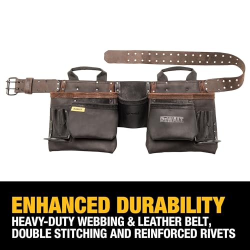 DEWALT Leather Tool Belt 11-Pocket