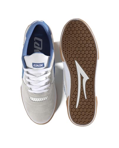 Image of Lakai Cambridge Low-Top Men's Skateboarding Shoes - White Suede Parisian Gum, Size 9 US - Durable, Grippy & Breathable Skate Shoes for Men - Men's Skateboard Shoe, Low Top Skater Shoe