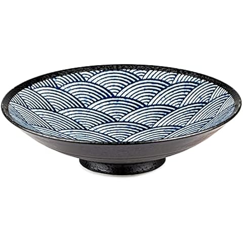 Seikaiha Large Japanese Serving Bowl - Stylish Design Cover
