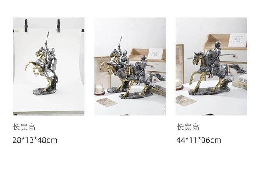 Amazon.co.jp: MOMOAO 騎士 装飾品 大きい 樹脂 工芸品 オブジェ