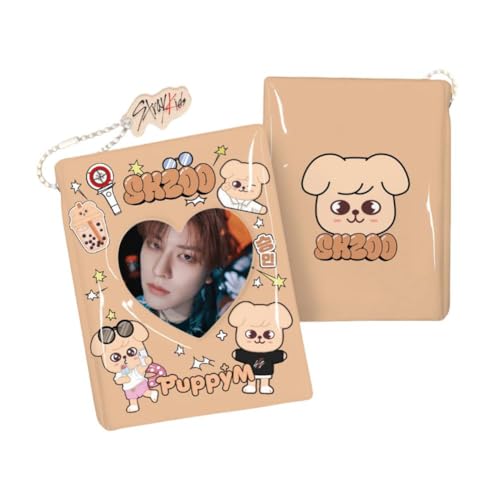 SKZOO Seungmin Porte-cartes photo SKZ avec porte-clés « Stay » pour album photo avec 40 pochettes pour cartes postales (Puppym)