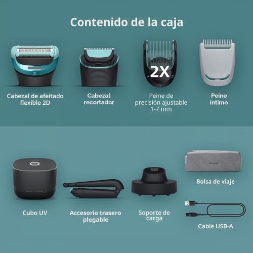 Afeitadora corporal íntima Philips Norelco 9000 100% resistente a la ducha para el gimnasio 3