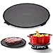 Produktbild GEMITTO multifunktionales rundes Auftauplatten, schnelles Auftauen, gleichmäßige Erwärmung, Flammenschutz zum schnellen Auftauen von gefrorenem Fleisch energiesparender Schwarz 24CM