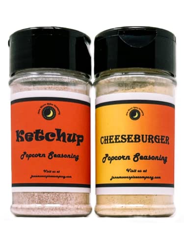 popcorn ketchup - Premium | POPCORN SEASONING | Variety 2 Pack | Ketchup Popcorn Seasoning | Cheeseburger Popcorn Seasoning