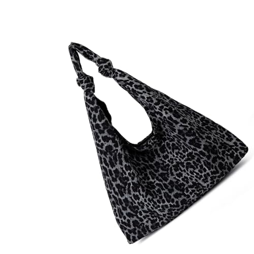 Sac à main grande capacité en daim à motif léopard pour femme active