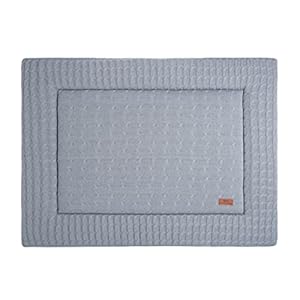 BO Baby’s Only – Gebreid boxkleed Cable – Parklegger – Speelkleed – Grijs – 80×100 cm – Extra dik – Tweezijdig te gebruiken
