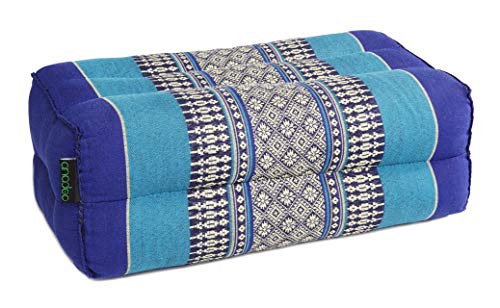 ANADEO YogaProducts Standard - Cojín de Yoga y Meditación Estándar Zafu - Kapok de Allta Densidad 100% Natural - Comodidad y Firmeza - Estabilidad del Asiento - Azul Océano - X1