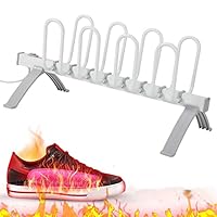 Boot Dryer,Shoe dryer, Standing Shoe Dryer,Boot dryer for work boots 4 Racks Plug-in Heated Drying Rack for Sock and Gloves 610X361X365MM,White