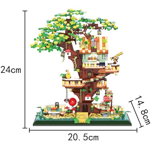 Image of SKY LINE OCEAN Funny Tree House Mini Blocks Building Set (1130 PCS) | Creative Architecture Construction Toy | STEM Educational Model for Kids & Adults | 5 Year Structural Warranty