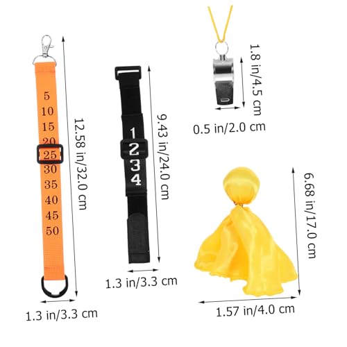 Kit de silbatos y señales para árbitro de fútbol miniatura 6