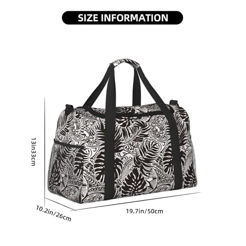 Polynesian Style With Leave Travel Duffle Bag Carry On Duffle Bags For Womens & Mens Travel Overnight Bag Tote Bag Yoga Gym Bag3