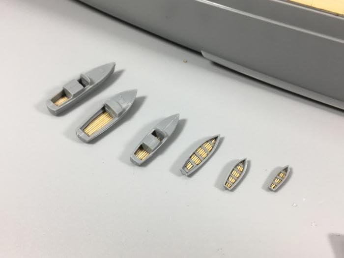 CY350008 1/350 GermanBattleshipBismarck Wooden Deck w/Metal Chain for Tamiya 78013