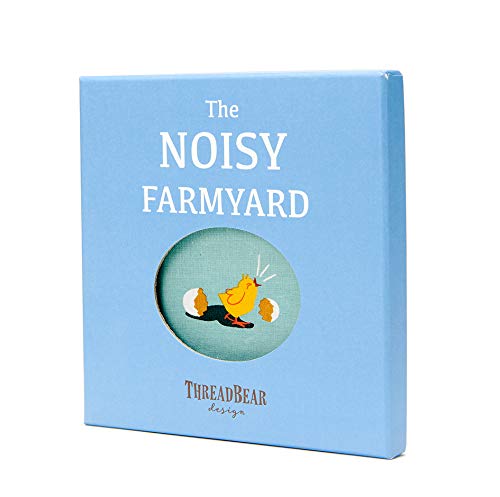 ThreadBear DesignThe Noisy Farmyard Cloth Rag Book With Colourful Illustrations Perfect For Child Development And Reading Skills