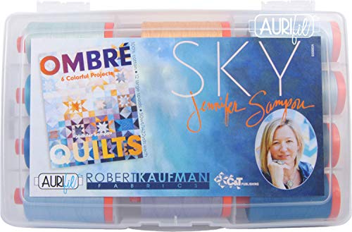Aurifil USA Jennifer Sampou Sky Collection 50wt 12 Large Spools miniatura 1