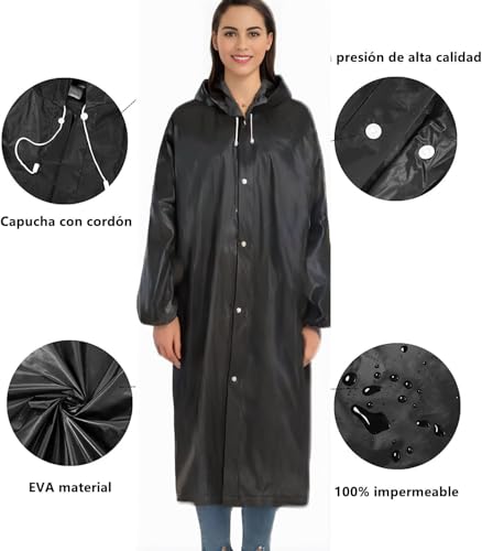 Opiniones y reviews de Impermeable Negro para comprar online. 26 Imagen adicional