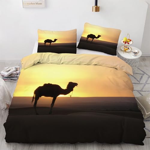 Ensemble de literie 3 pièces housse de couette 160x200 microfibre et taies