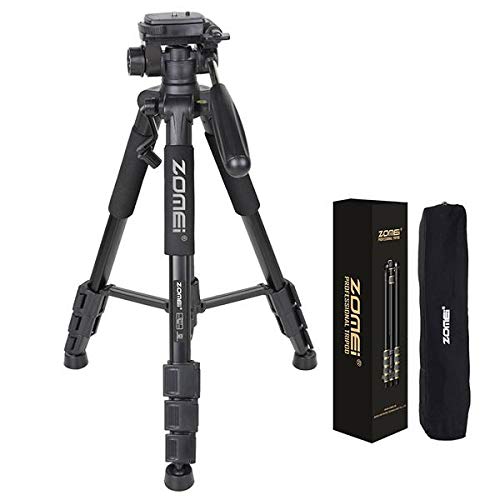 Actume 55" Professional Aluminum Alloy Camera Tripod for DSLR Canon Nikon Sony DV Video and Smar