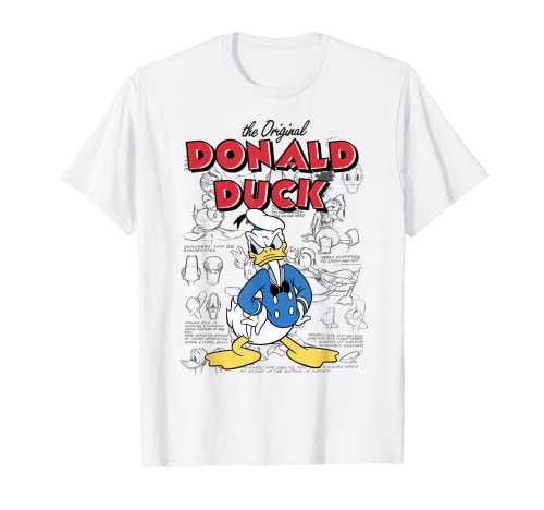 Disney Donald Duck Original Donald How To Draw Background Maglietta