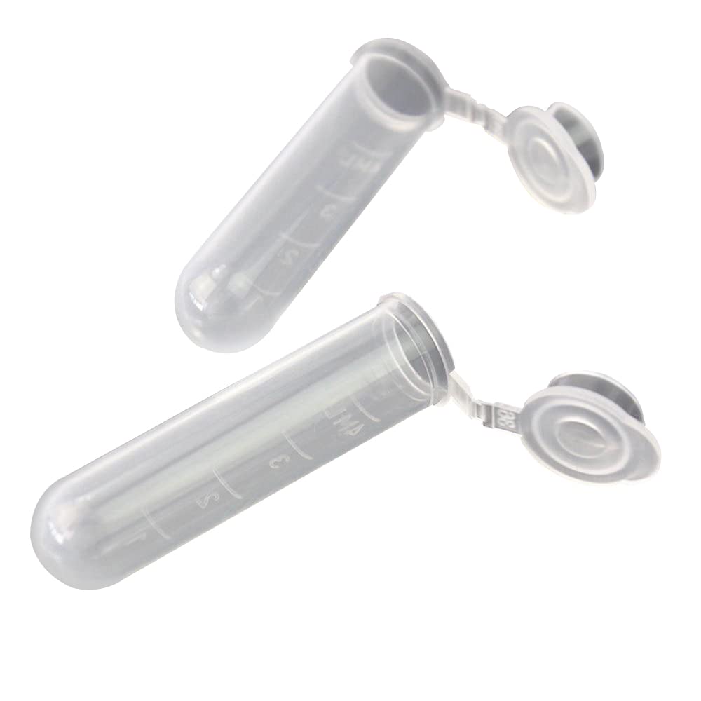 Tubos de centrífuga de fondo redondo de 2 ml, tubo de microcentrífuga graduado de plástico para abejas, levadura, muestra, laboratorio de muestra