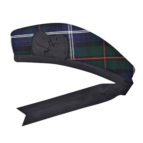 Image of Glengarry Cap-Traditional Scottish Hat, Acrylic Wool Tartan Glengarry hat, Kilts /Bagpipes Accessories
