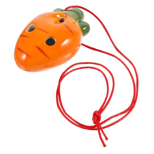 UKCOCO Ocarina Céramique Carotte Instrument de Musique pour Garçon Fille Pratique Flûte Ethnique Musical Débutant