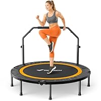 MERACH Mini Trampolin - 102cm/122cm Fitness Trampolin Faltbar, Maximale Belastung 150 KG, Trampoline für Bewegungstraining Leise