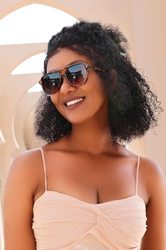 FEISEDY Retro Square Aviator Sunglasses Women Men 70s Vintage Trendy Plastic Frame Sun Glasses B28352