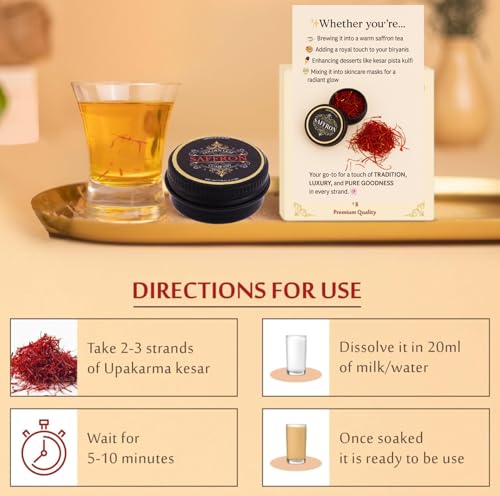 Image of Pure Kashmiri Saffron | With Purity, Quality & Kashmir Origin Certificate | Grade 1 Kashmiri Kesar- 1G