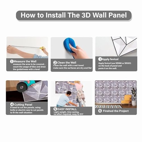 Image of Kayra Decor 3D PVC Wall Panel-Metallic Gold Small Diamond (Size 19.7 inch X 19.7 inch Covers 48.42 Sq.Ft.Pack of 18) PVC Panel for Home Kitchen Studio Saloon Living Room Gaming Room and Office Decor