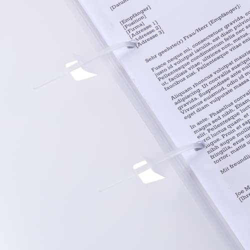 Oxford Schlaufenhefter A4, aus Kunststoff, transparent, farblos, 10 Stück