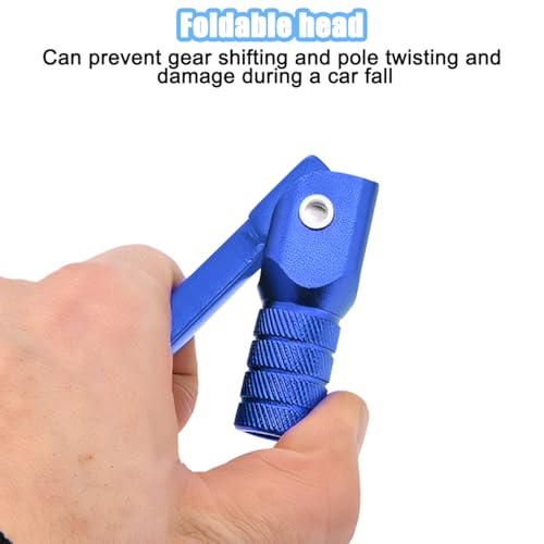 Image of Motorcycle Folding Gear Shifter Shift Lever, Foldable Motorbike Pedal Shifter Replacement Accessories with Tank Cap Vent Hose Tube, Fit for 50cc 70cc 90cc 110cc Pit Dirt Bike Parts (Blue)