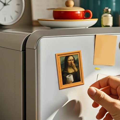 Xmccvt Funny Magnets for Fridge,Wooden Photo Frame Shape Crafts - Humorous Female Vintage Fun Fridge Magnets,for Whiteboard Classroom Workplace Car Home School - Image 2