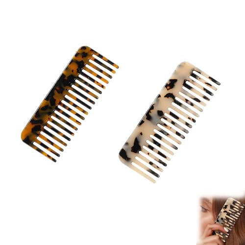 2 Peines Desenredantes de Cellulose Acetate 5.9 in miniatura 1