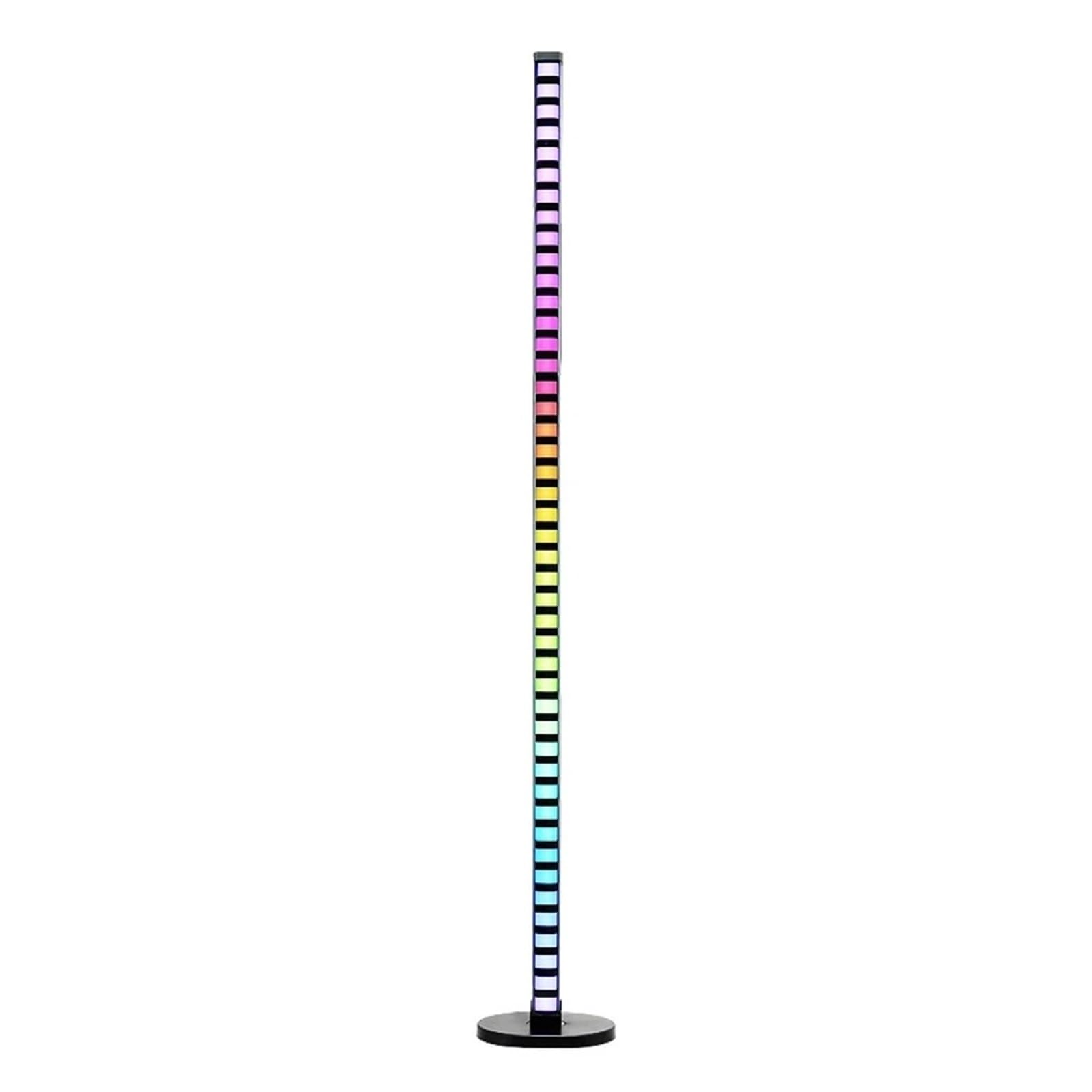 Barra De Luz Led Suelo RGB 1,2 M, Ritmo Inteligente, Control Remoto Por Aplicación, Música, Lámpara Sonido 45LED For Fiesta Eficiencia EnergéTica De Alto Rendimiento