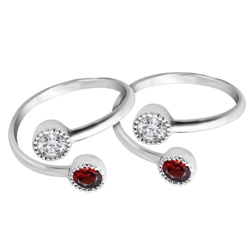 Image of Parnika 925 Top Openable Silver Toe Rings in Pure 92.5 Sterling Silver for Women | Chandi Bichiya Bicchiya | Metti |