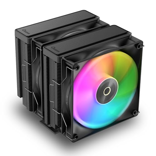 Image of Delta A62 ARGB BK CPU Cooler,6 Copper Heat Pipes,TDP 260W Air Cooler,Hydraulic Bearing Silence PWM Fans,Computer Cooling Fan for AMD AM4 /AM5,Intel LGA 115X /1200 /1700 /1851