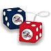 NFL New England Patriots Fuzzy Dice,one red, one blue w/ logo,3"