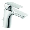 Kludi 410230575 Mischbatterie/Waschtisch – Einhandmischer Ameo XL DN 15, Keramik-Kartusche mit Heißwasserbegrenzung, geschlossener Hebel, Durchflussmenge: 6 L/min bei 3 bar, Chrom