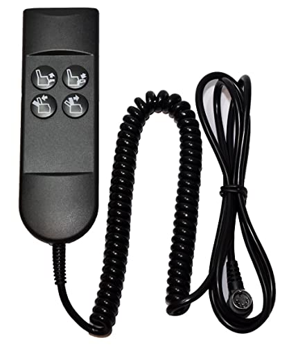 SOPHNEER Interruttore a mano, controllo manuale, telecomando per sedie elettriche, poltrona televisiva con ausilio per alzarsi (4 chiavi, 5 pin)