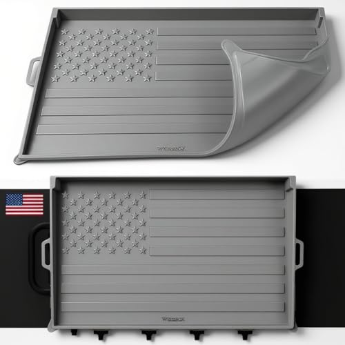 36" Silicone Griddle Mat For Blackstone Grill by WEISSBOX, Heavy Duty Food Grade Silicone Cover, American Flag Design Mat, Protect from Insects, Rust, Dirt. All Seasons Protection, Outdoor Use BBQ