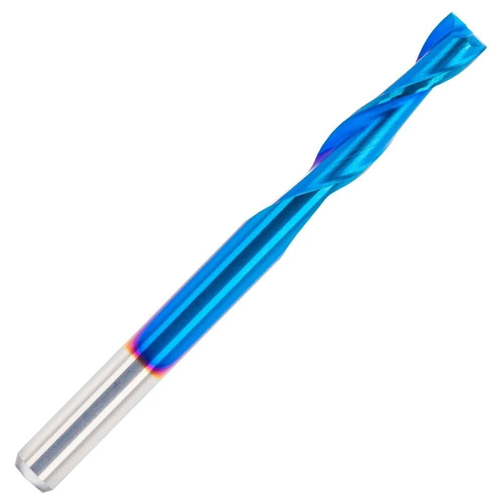 10 fresas de extremo, brocas for fresadora CNC con vástago 3,175 mm, herramientas grabado carburo recubrimiento azul nano