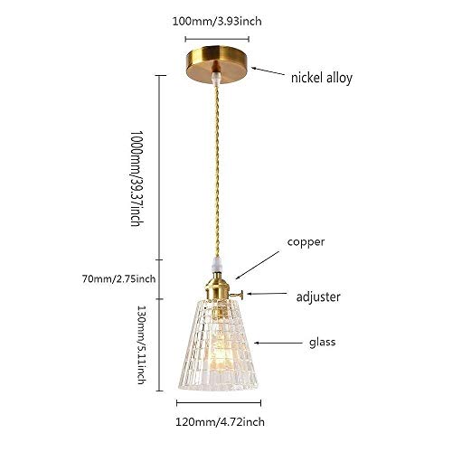 Plafonnier E27 tête simple décor pour éclairage de restaurant et cuisine - 7