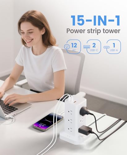 10% Off TAGZILO Power Strip Tower with Surge Protector 1800J - Image 4