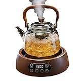 BAOJUHUIKANG Bollitore Elettrico Intelligente Multi-Funzione con 4 Temperature Preimpostate, Bollitore Programmabile per tè Verde/Nero/Erbe e caffè, Facile da Pulire (1500W-1,2L)