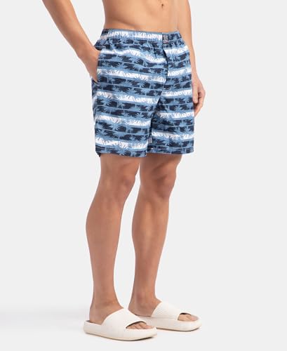 Image of Jockey US57 Men Super Combed Mercerized Cotton Woven Printed Boxer Shorts with Side Pockets (Prints May Vary)