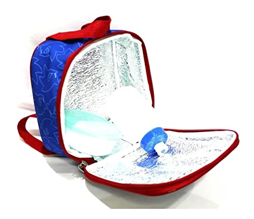 Kit Mochila Infantil Escolar Sonic Game Grande Rodinhas S1